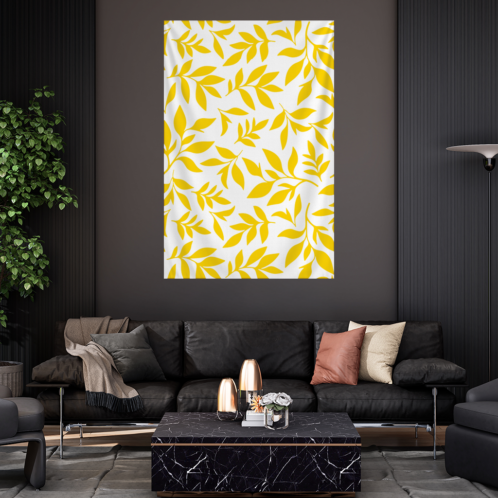 Mustard Yellow Botanical Leaves 