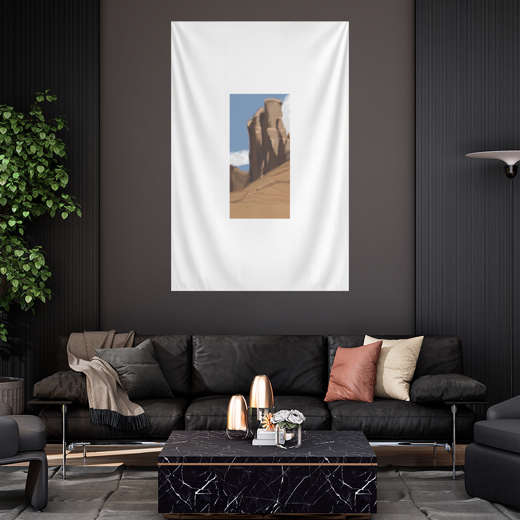 Desert Monolith Stylized Environment Concept Phone Case Wall Tapestry