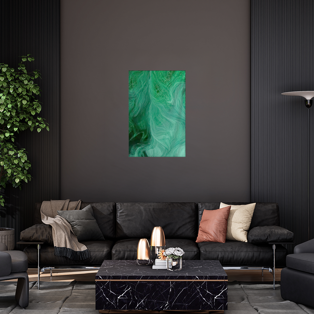 Black and green marbling Wall Tapestry