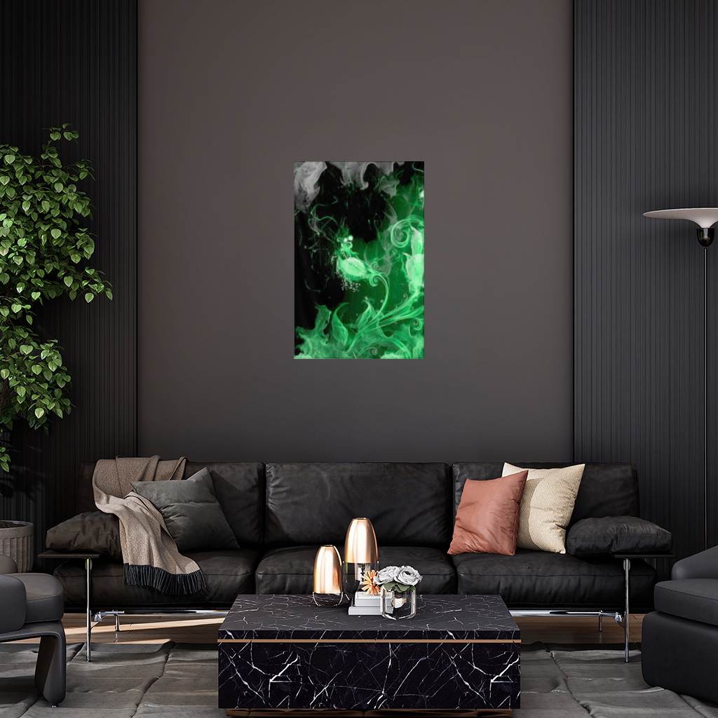 Green and black smokes Wall Tapestry