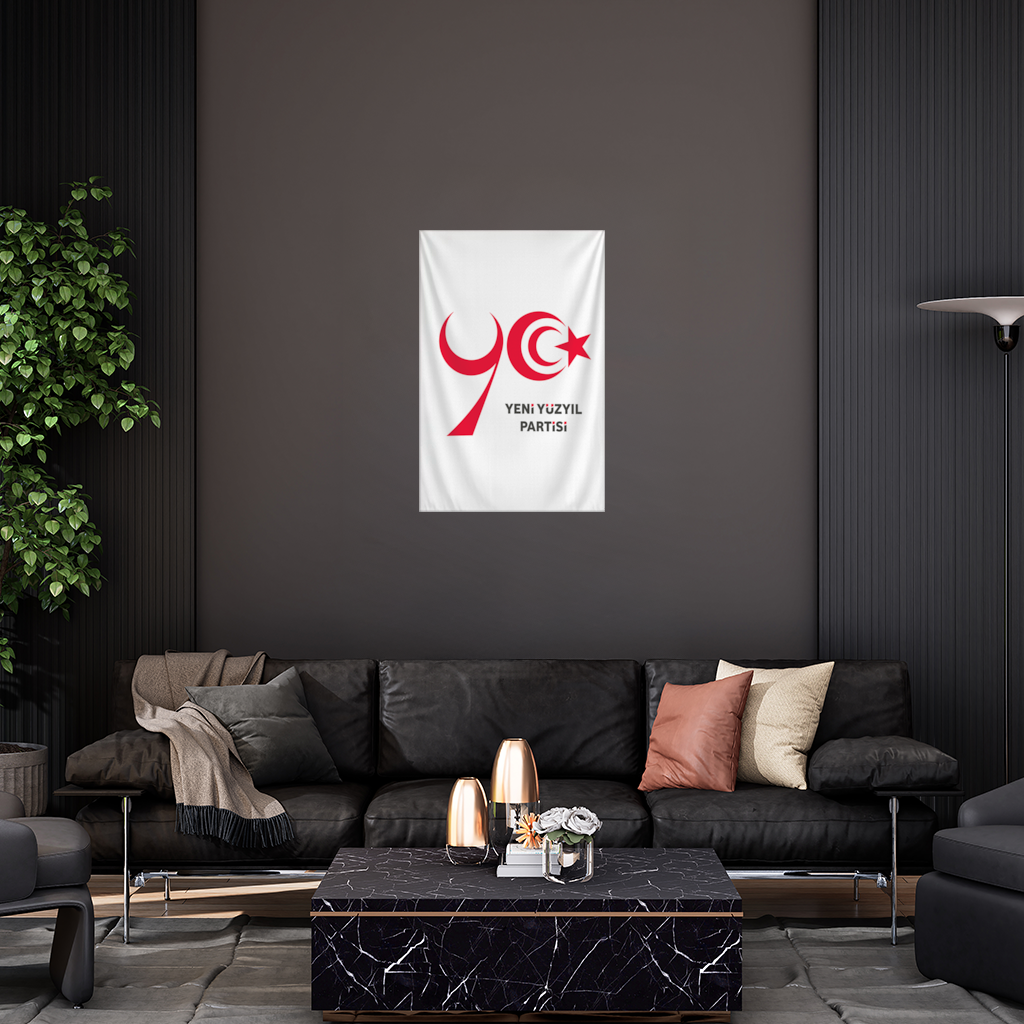 The Yeni Yüzyıl Party Logo on a White Background Wall Tapestry