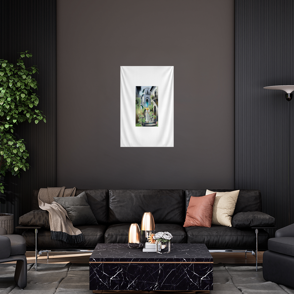 Journey Through Time The Tale of Flowery Streets Wall Tapestry