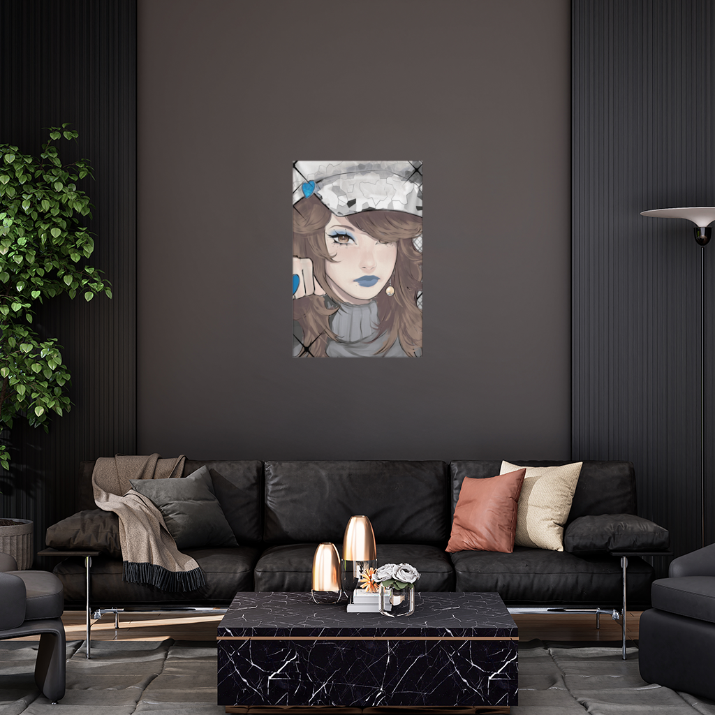 blue heart Wall Tapestry