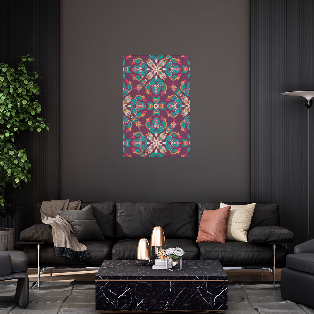 Colorful Ottoman Inspired Mandala Pattern Wall Tapestry