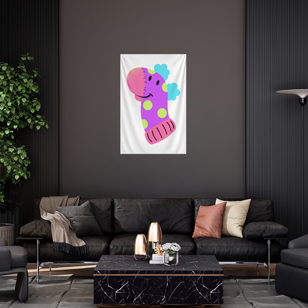 Cute Colorful Dinosaur Illustration Wall Tapestry