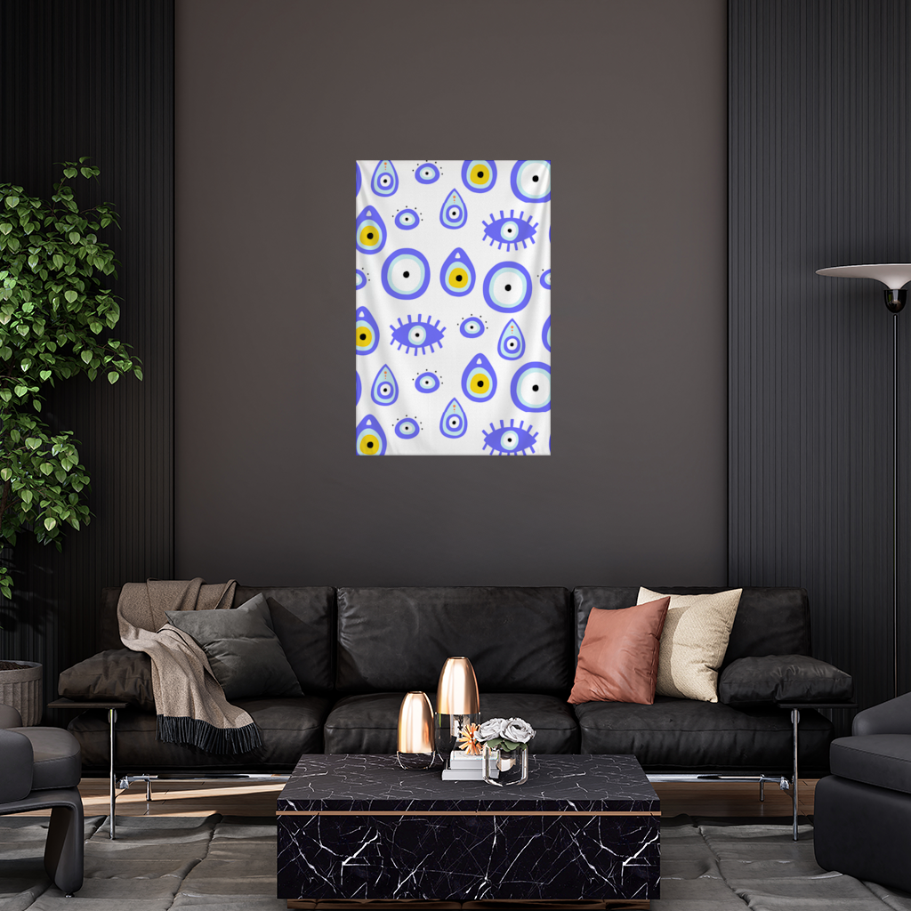 Evil Eye Pattern Wall Tapestry