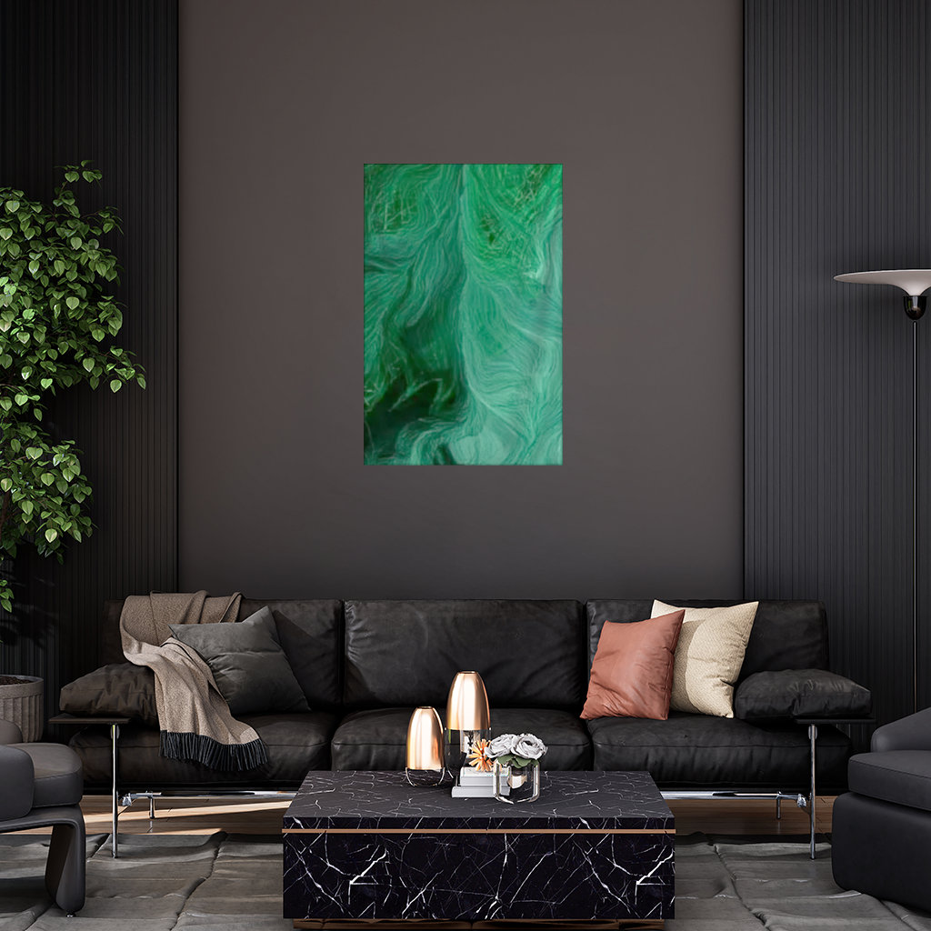 Black and green marbling Wall Tapestry