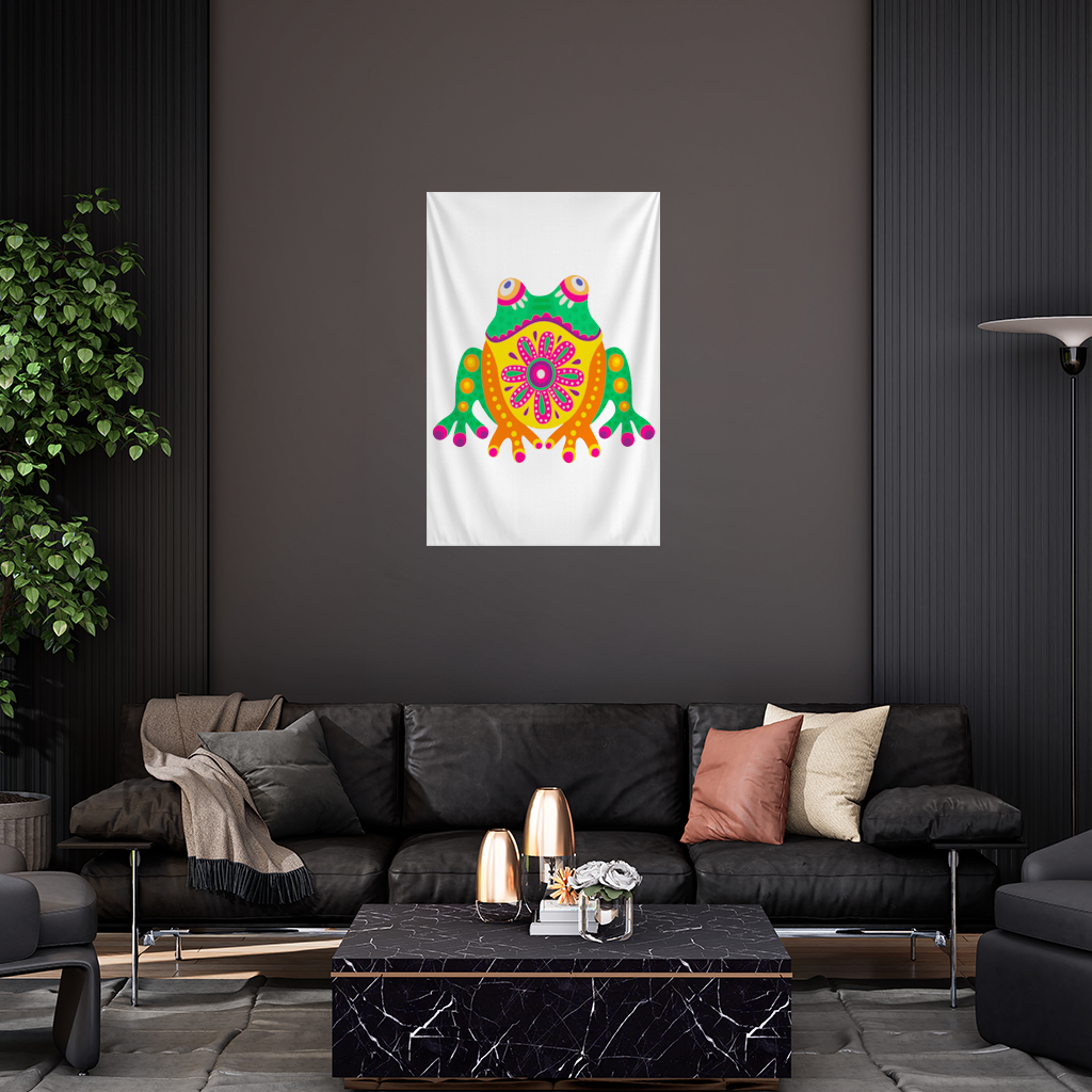 Mexican Alebrije Frog Wall Tapestry