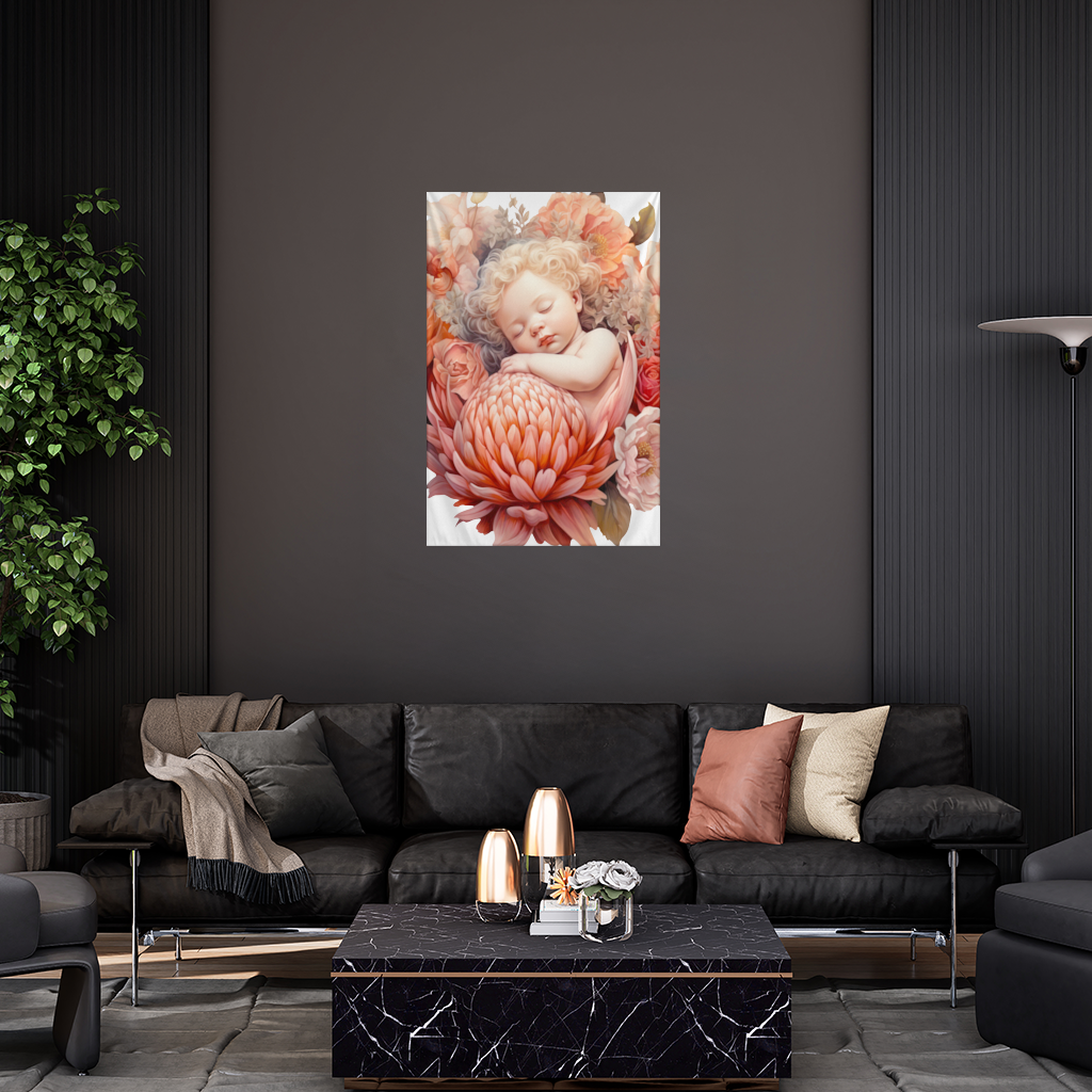 Ethereal Cottagecore Sleeping Baby Wall Tapestry