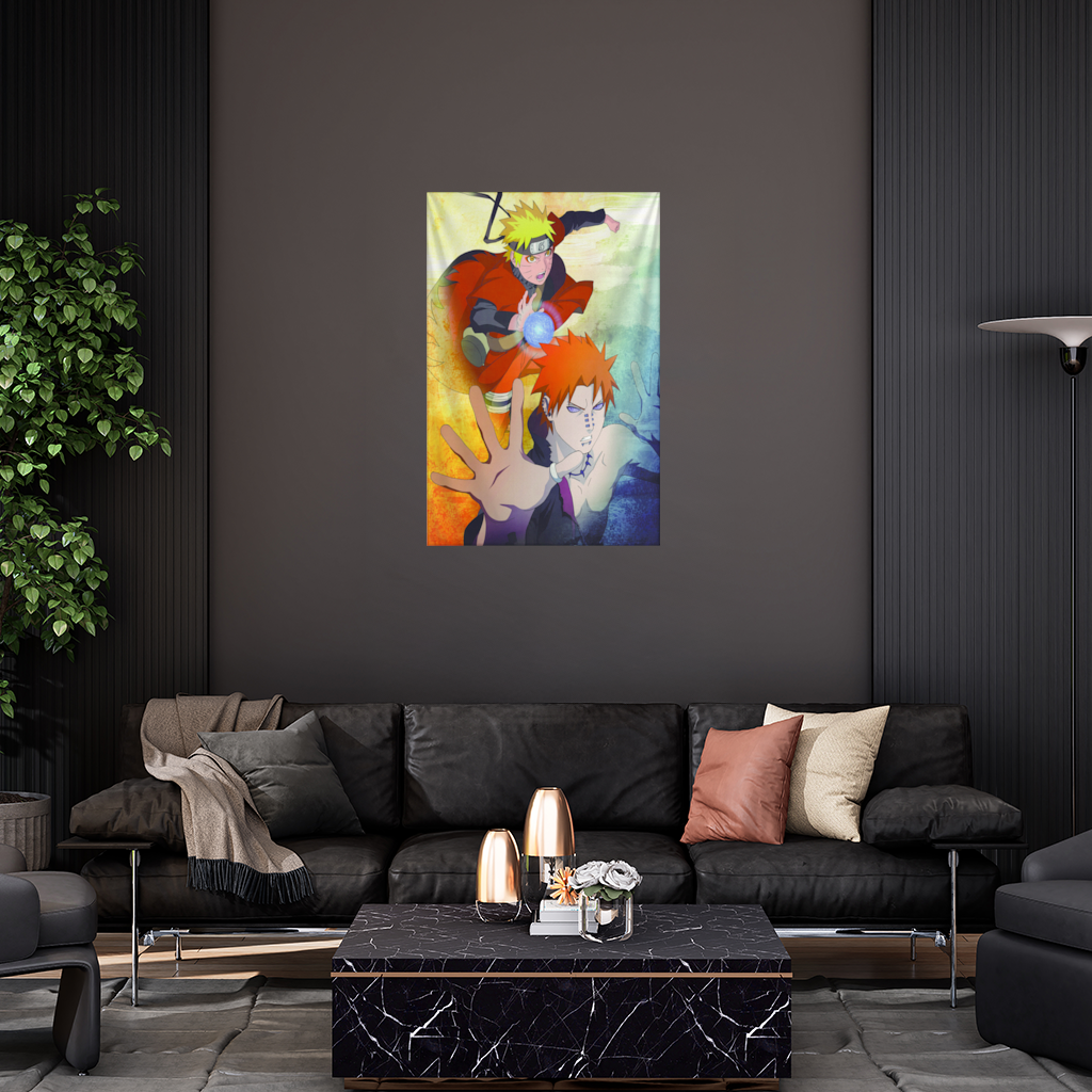 Ninja Warrior Energy Sphere Duel Wall Tapestry