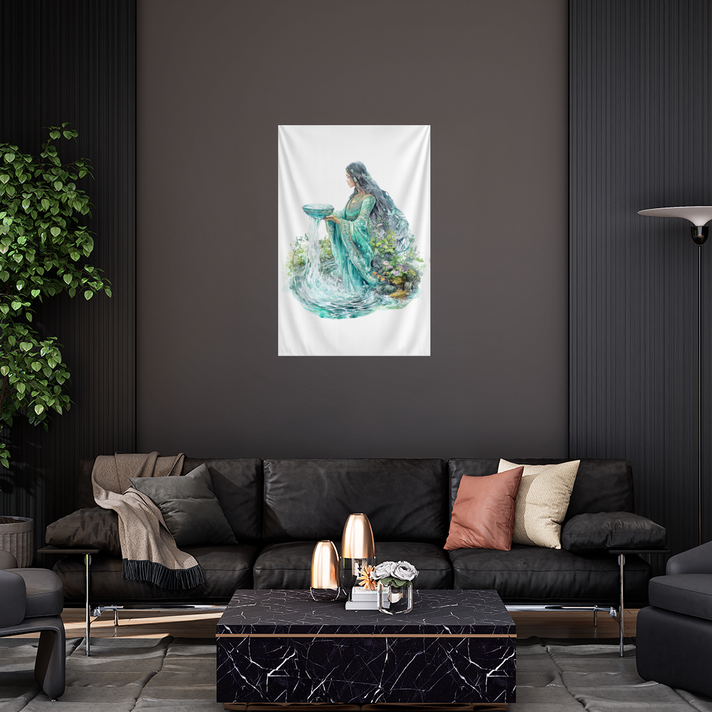 Efsunlu Su Tanrıçası Duvar Örtüsü