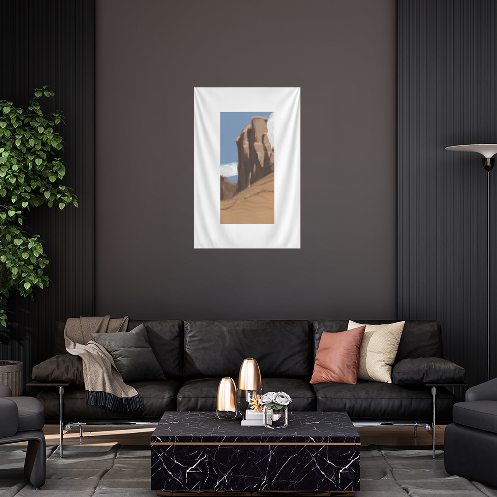Desert Monolith Stylized Environment Concept Phone Case Wall Tapestry