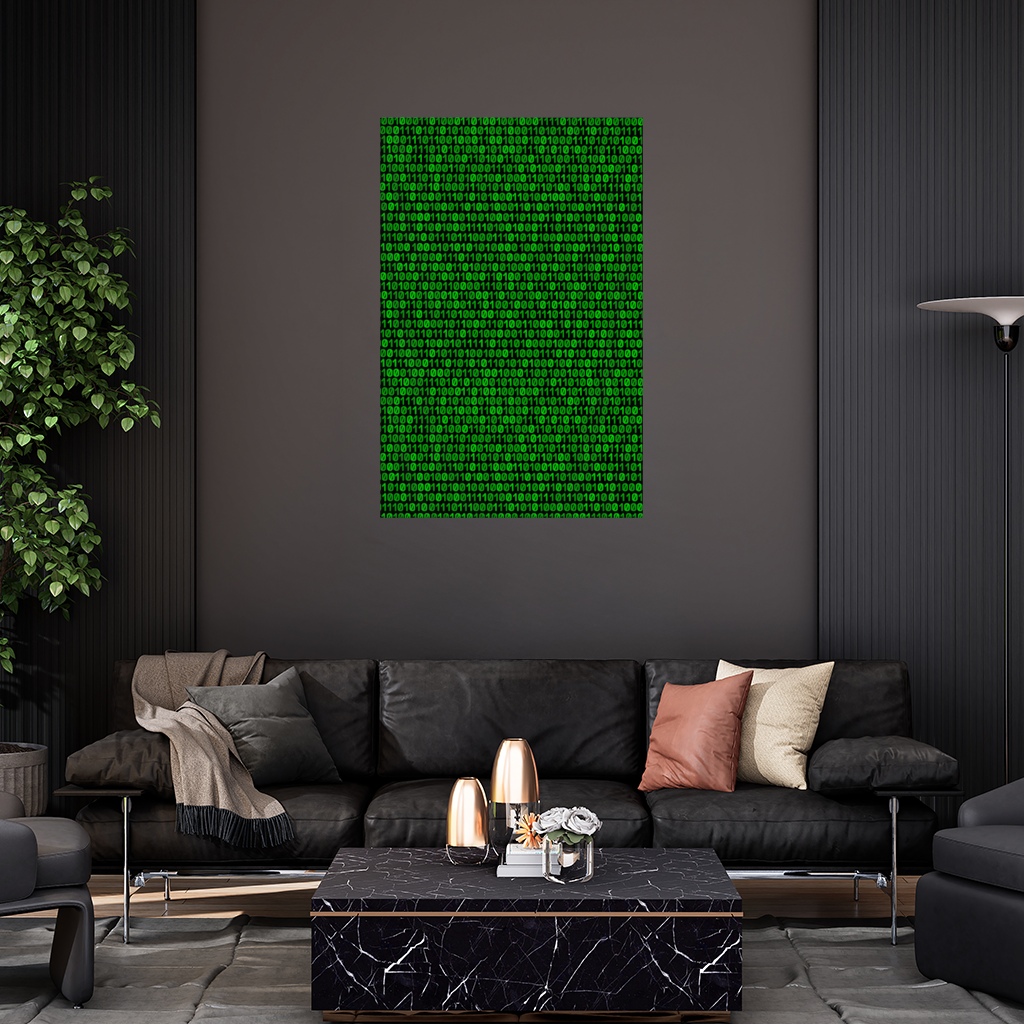 Matrix Style Digital Binary Code Background Wall Tapestry