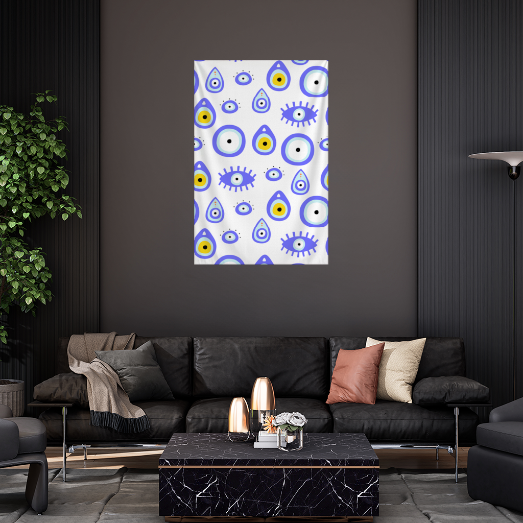 Evil Eye Pattern Wall Tapestry