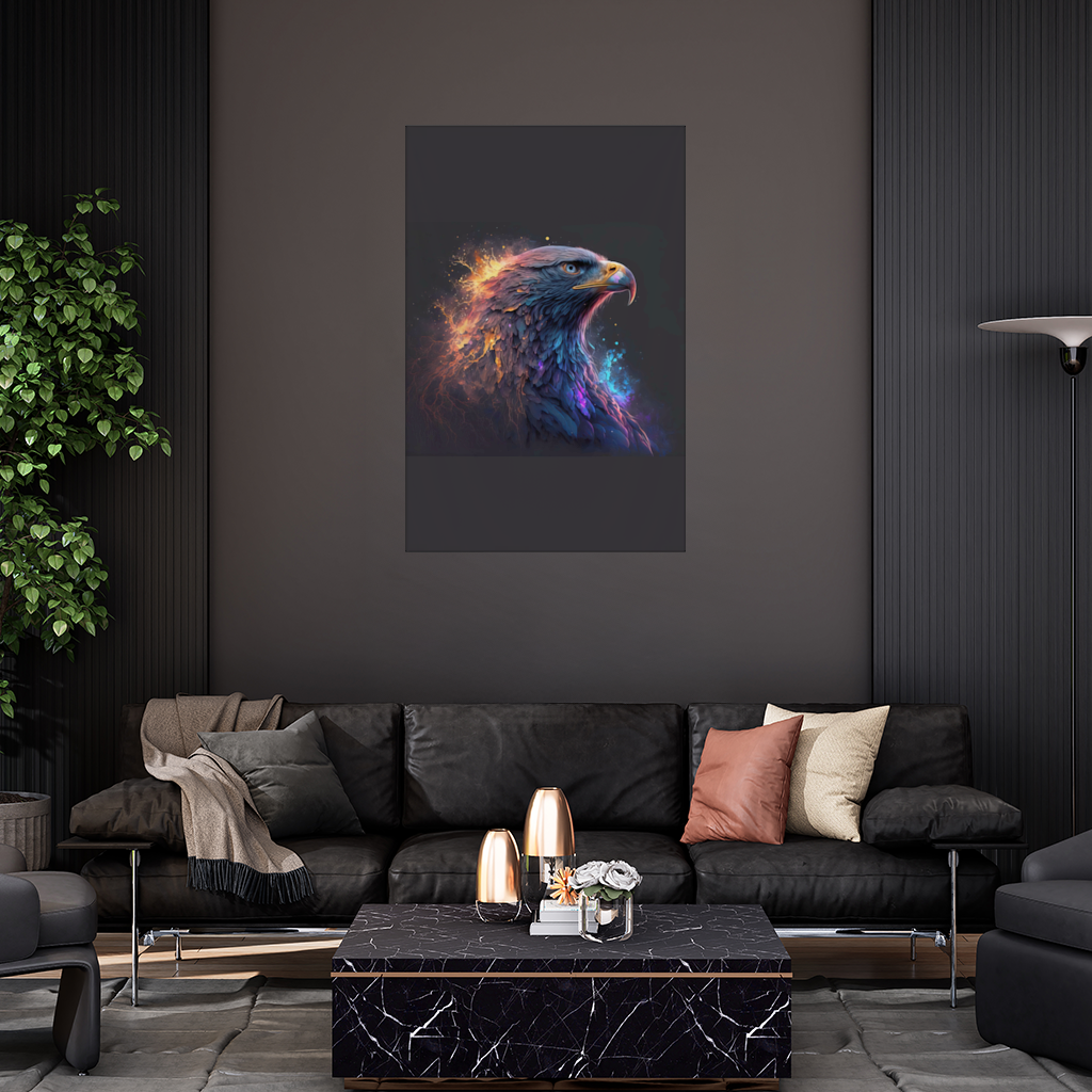 Kartal resmi  Güç ve özgürlüğün simgesi. Duvar Örtüsü