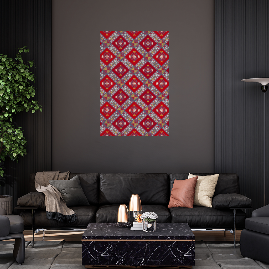 Traditional Kilim Pattern Motif Wall Tapestry