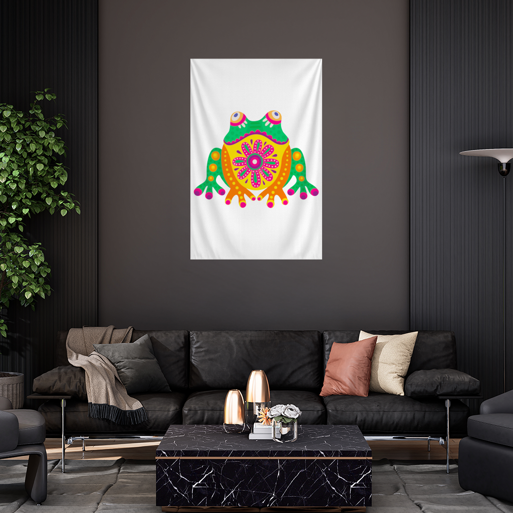 Mexican Alebrije Frog Wall Tapestry