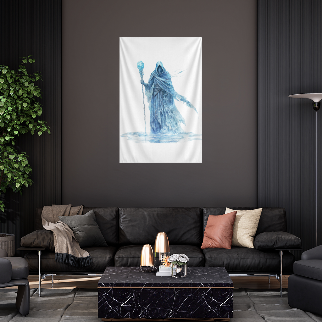 Mavi Buz Büyücüsü Kristal Asalı Karakter Duvar Örtüsü