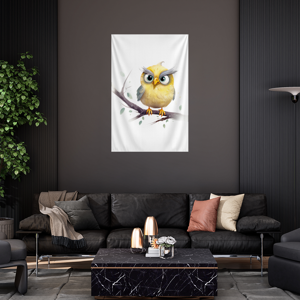 Grumpy Yellow Owl 
