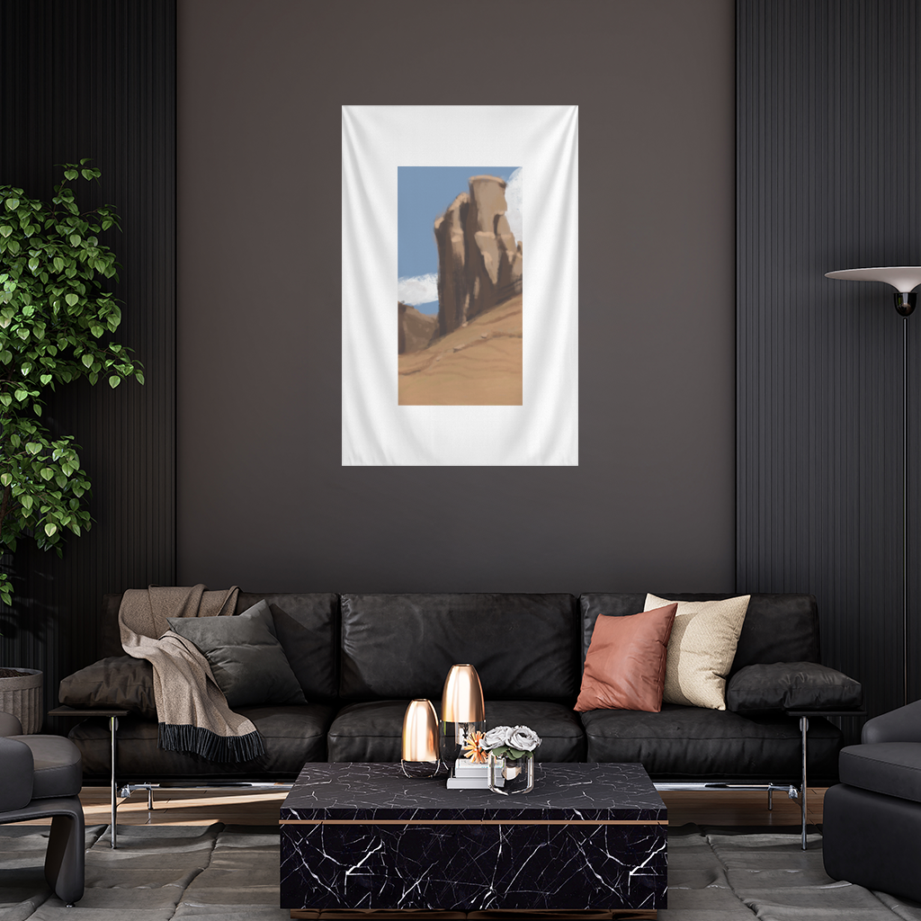 Desert Monolith  Stylized Environment Concept Phone Case Wall Tapestry