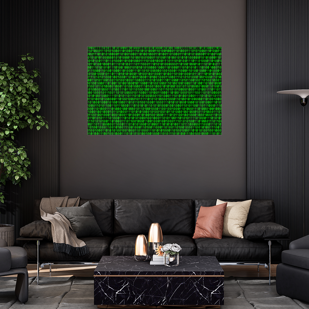 Matrix Style Digital Binary Code Background Wall Tapestry