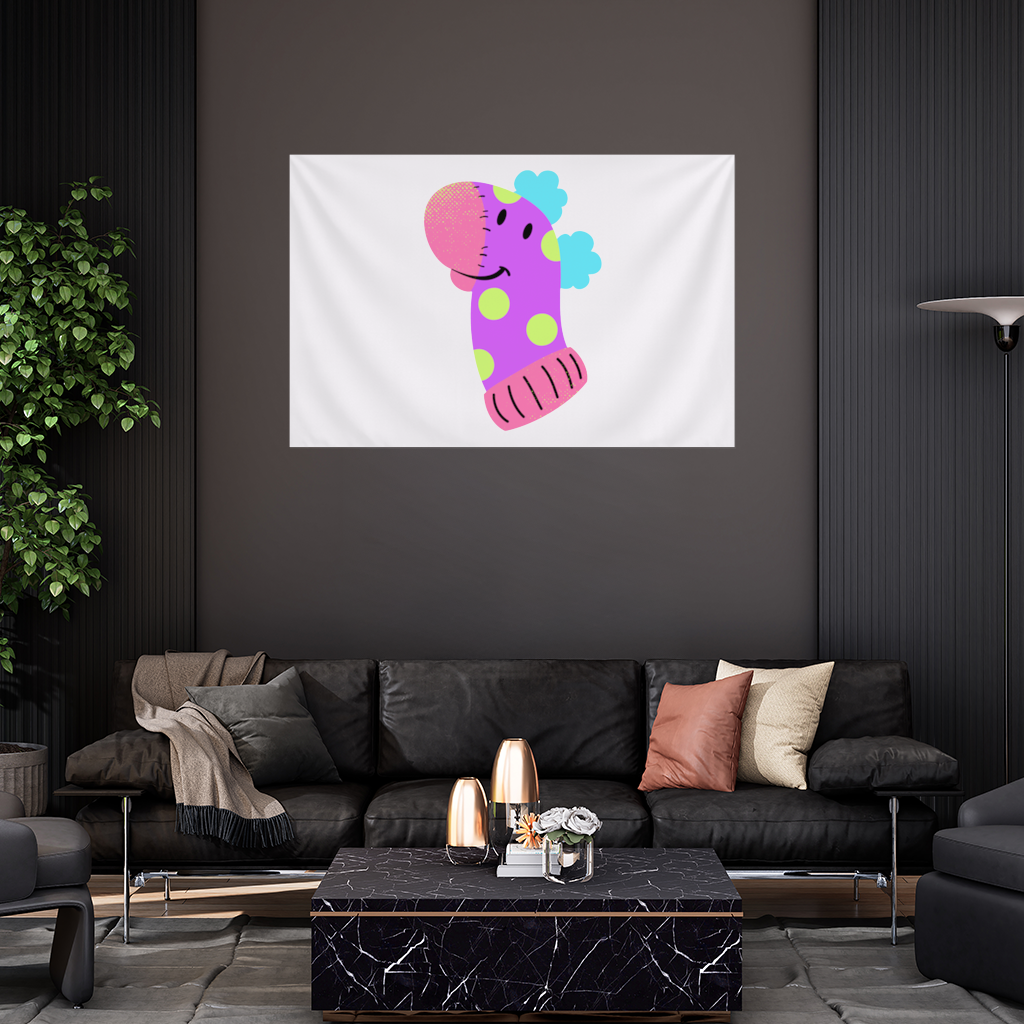 Cute Colorful Dinosaur Illustration Wall Tapestry