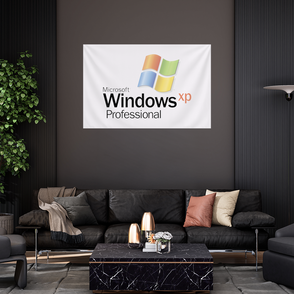Digital Nostalgia Windows XP Iconic Logo Wall Tapestry
