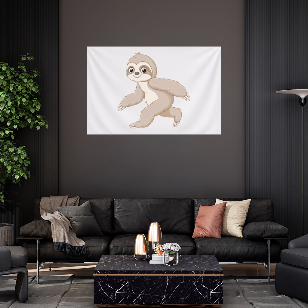 Cute Joyful Walking Sloth 