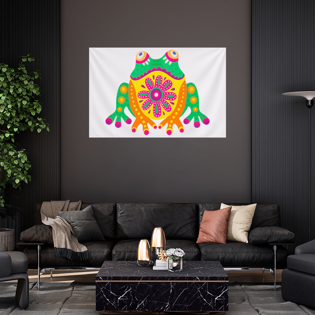Mexican Alebrije Frog Wall Tapestry