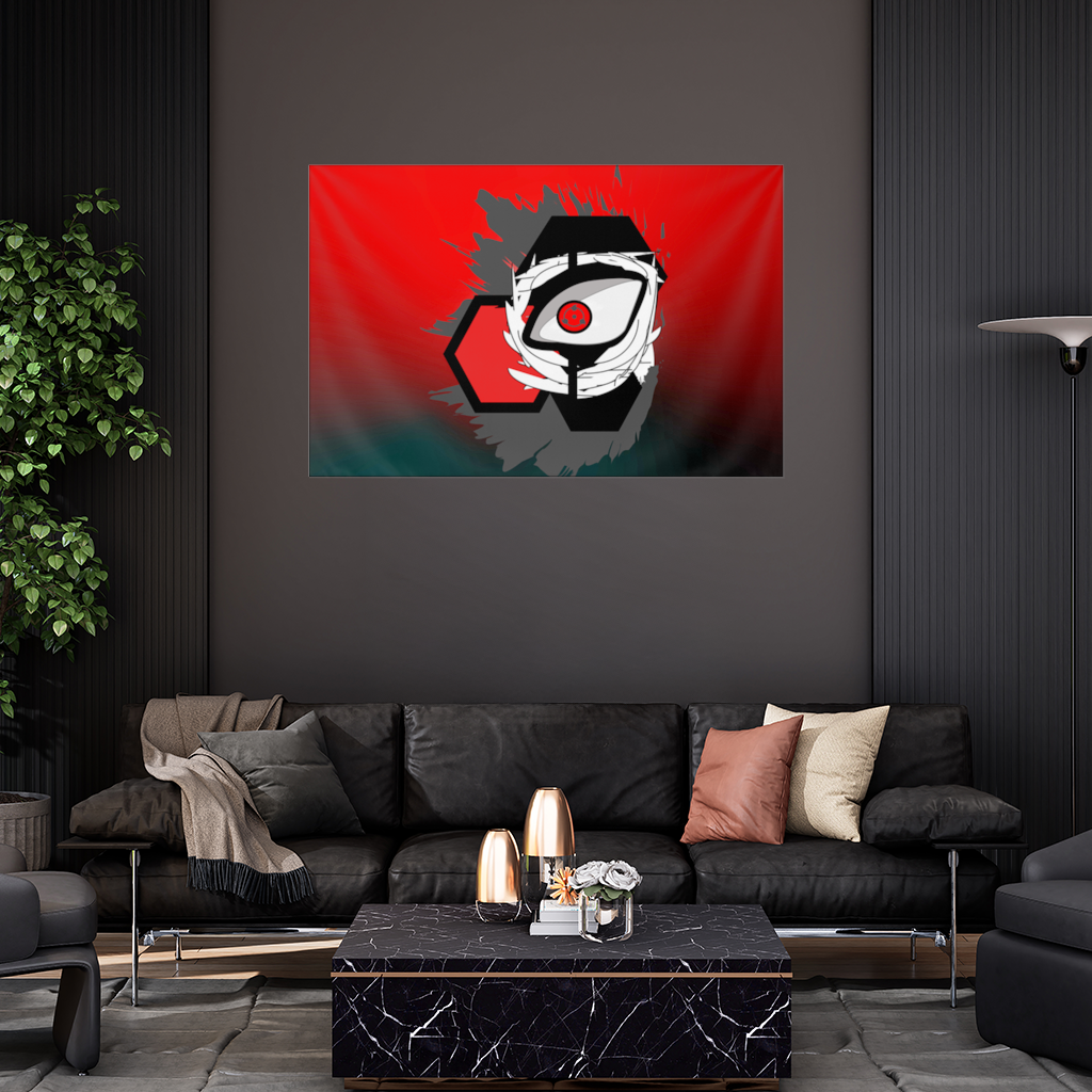 Mystic Red Eye Hexagon Wall Tapestry