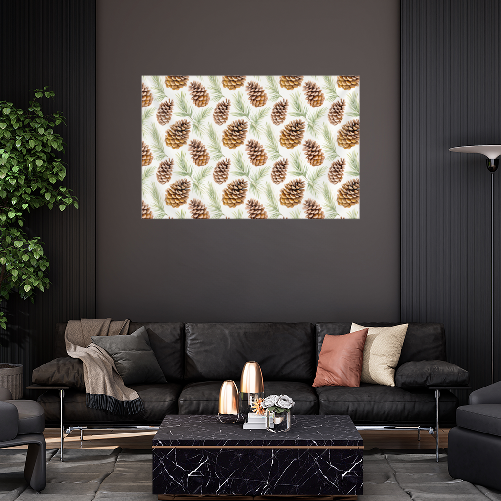 Pinecone Pattern Nature Background Wall Tapestry
