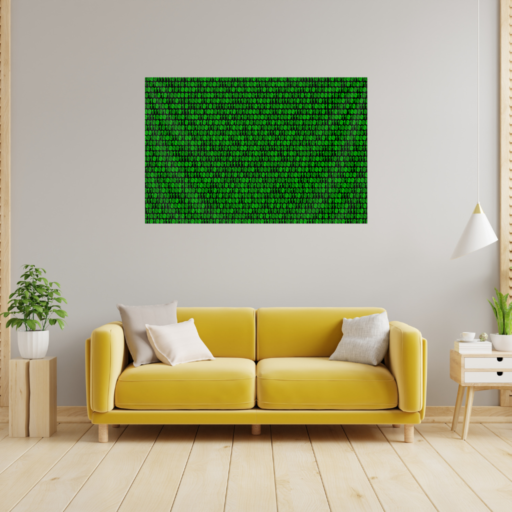 Matrix Style Digital Binary Code Background Wall Tapestry