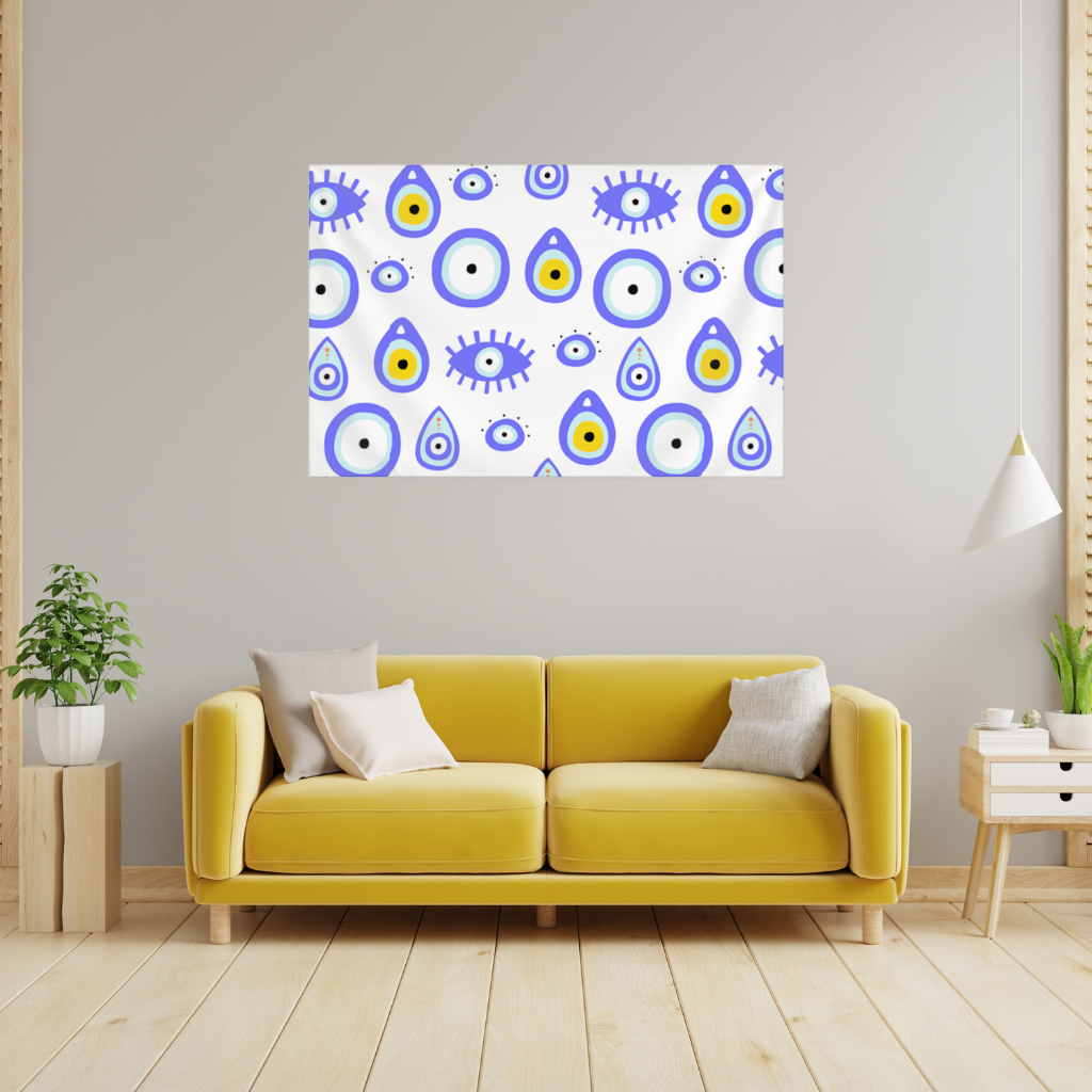 Evil Eye Pattern Wall Tapestry