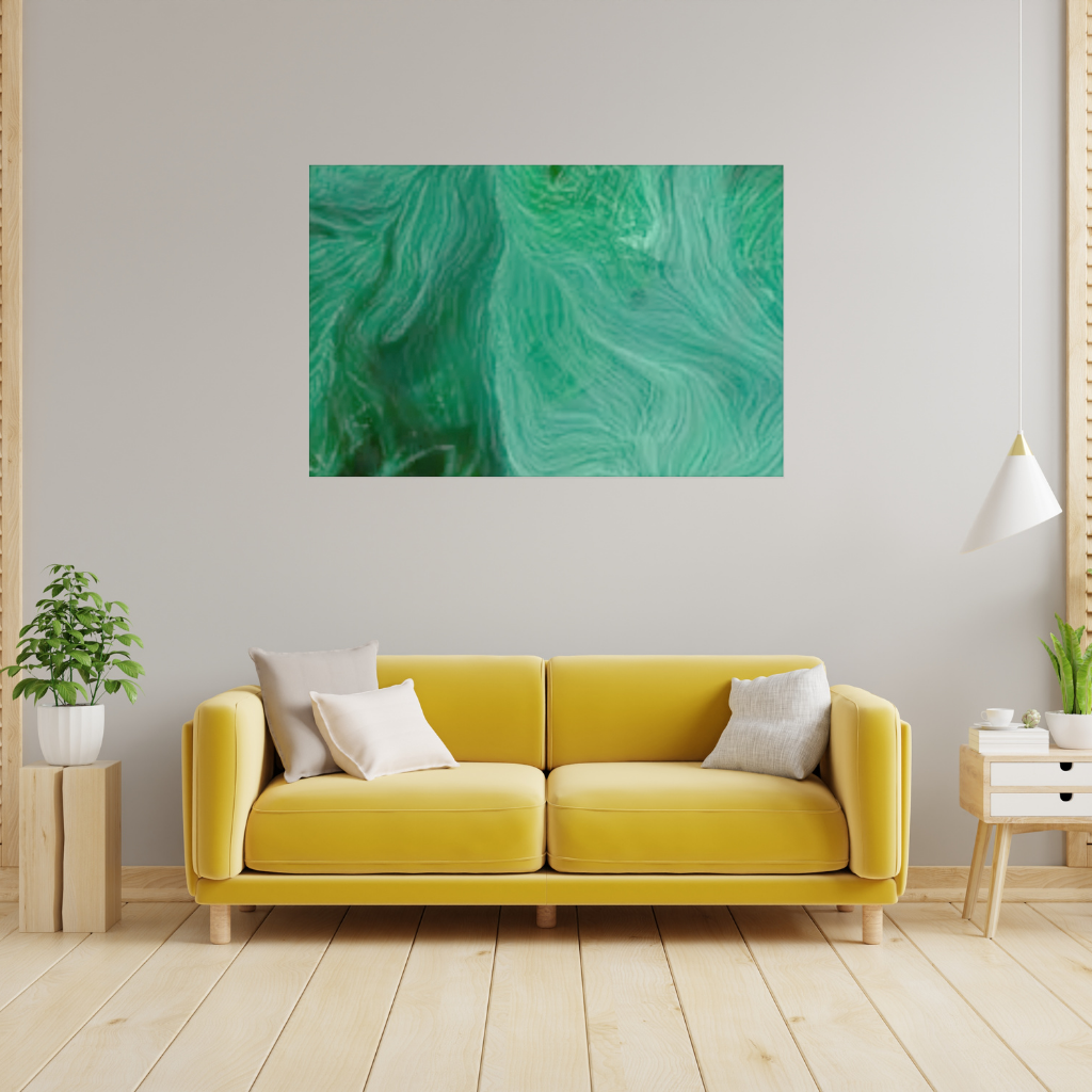 Black and green marbling Wall Tapestry