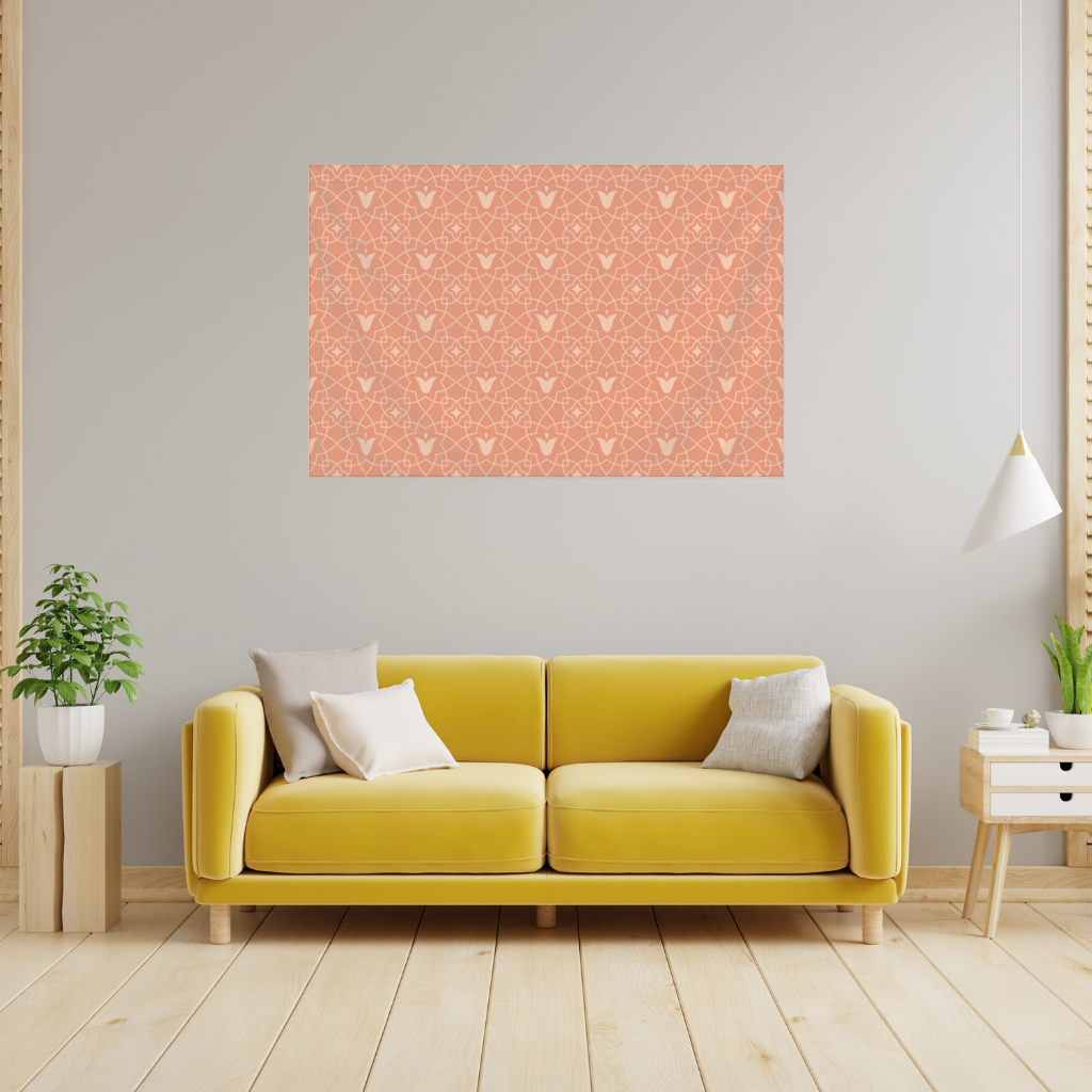 Modern Geometric Linear Terracotta Pattern 