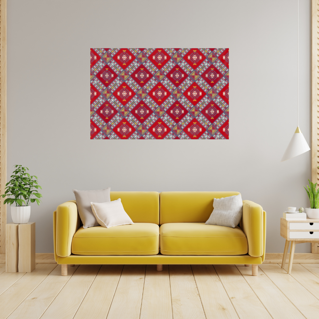 Traditional Kilim Pattern Motif Wall Tapestry