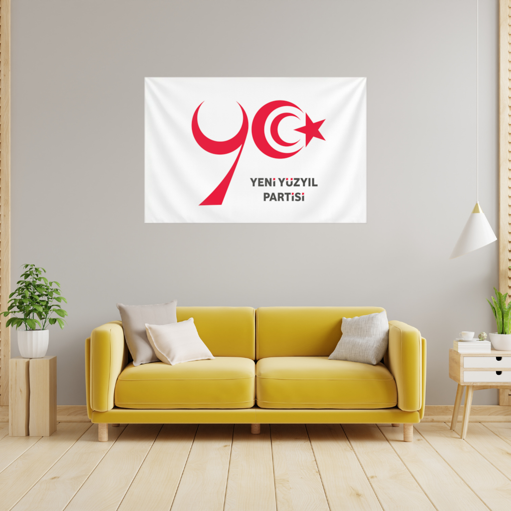 The Yeni Yüzyıl Party Logo on a White Background Wall Tapestry