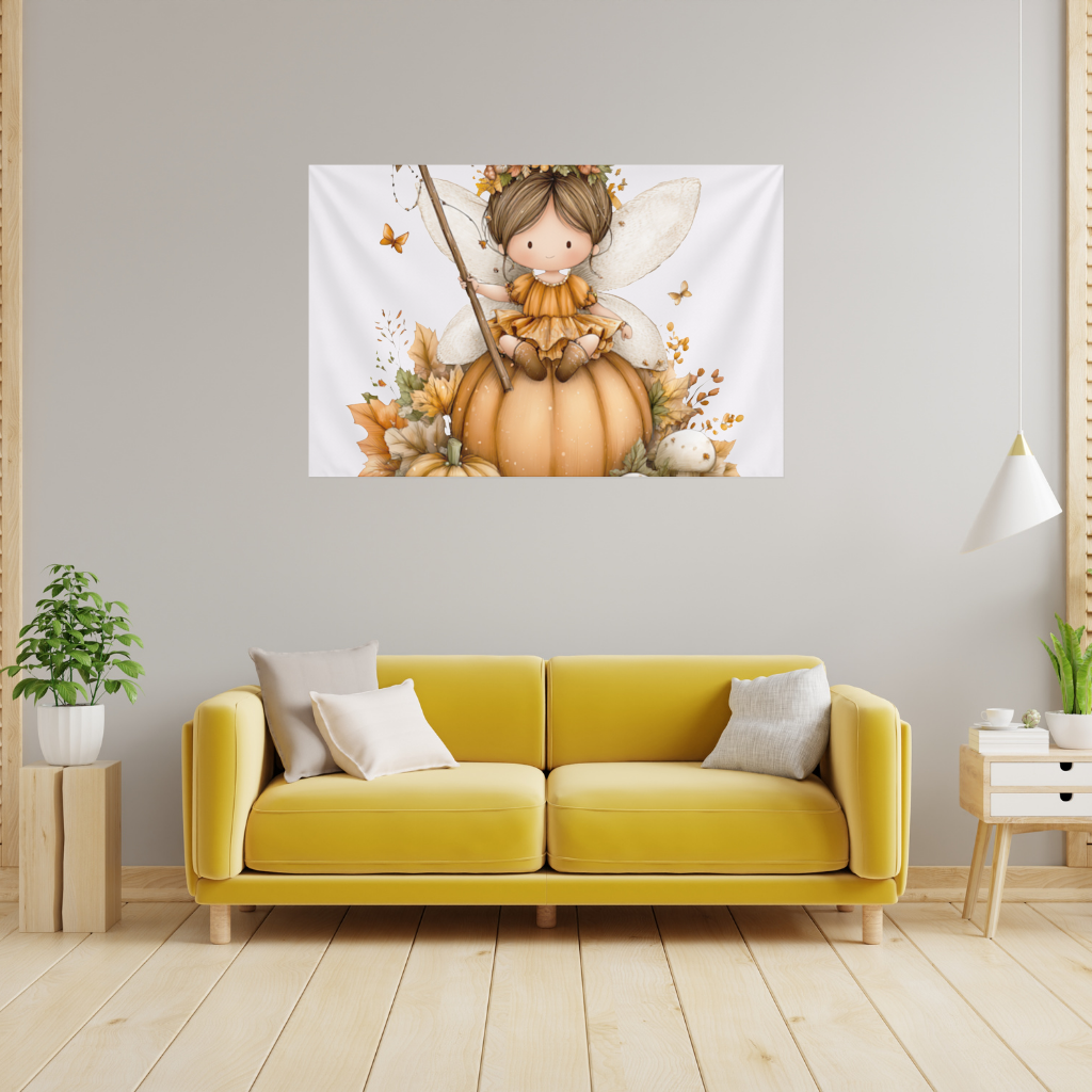 Sonbahar Balkabağı Perisi Duvar Örtüsü