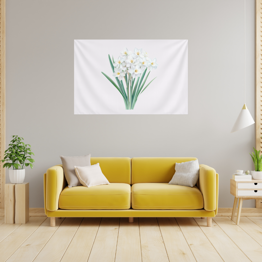 White Daffodil Bouquet Botanical 