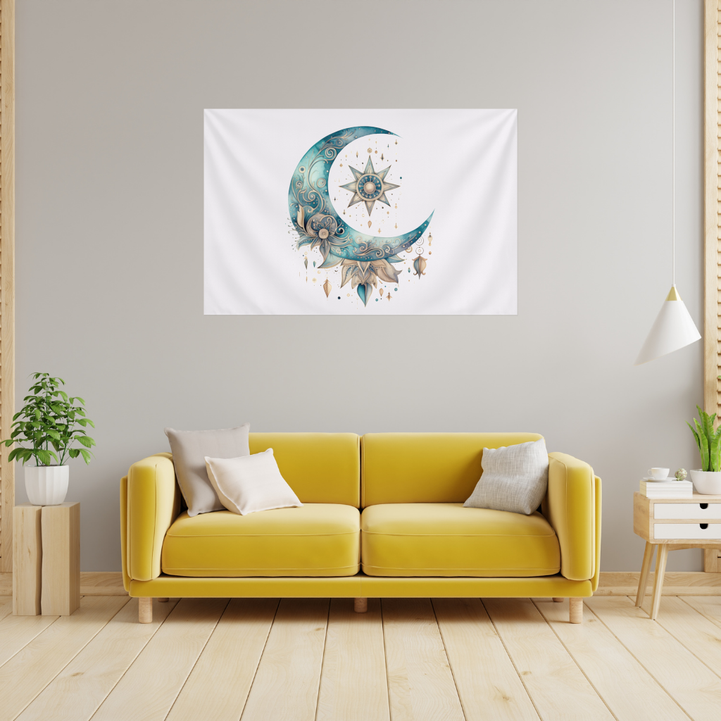 Boho Göksel Güneş ve Ay Duvar Örtüsü