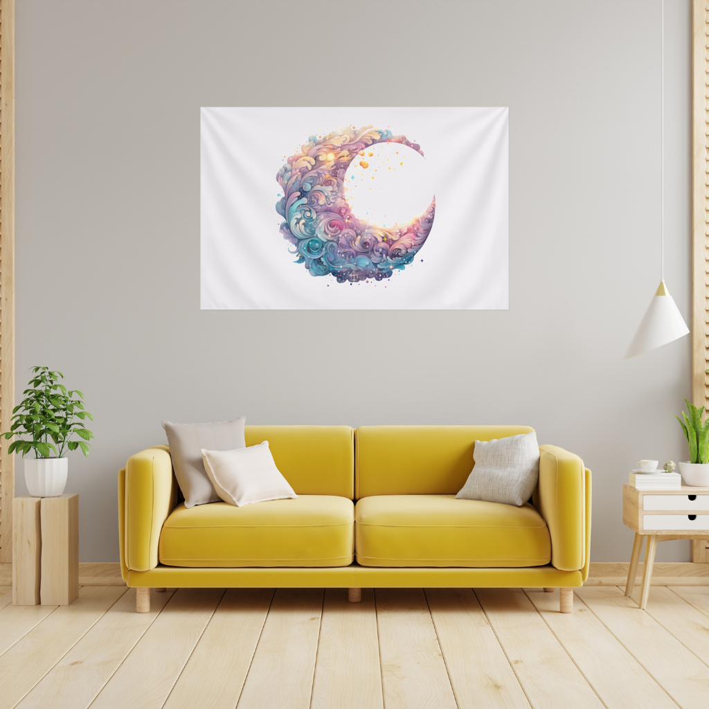 Colorful Swirled Celestial Moon 
