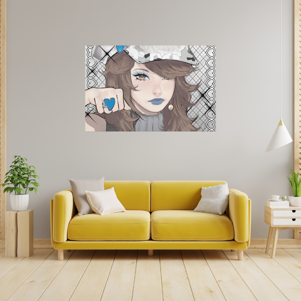blue heart Wall Tapestry