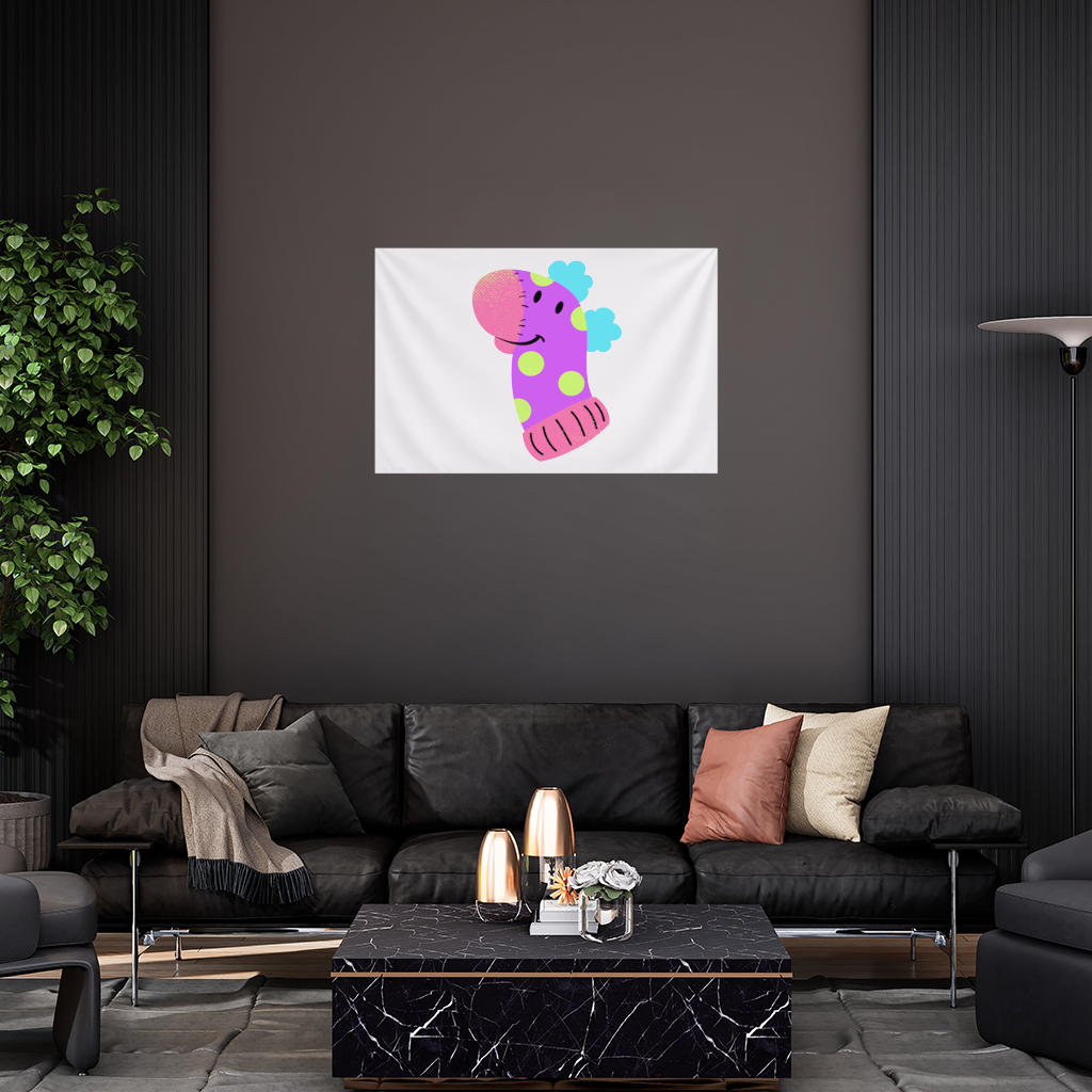 Cute Colorful Dinosaur Illustration Wall Tapestry