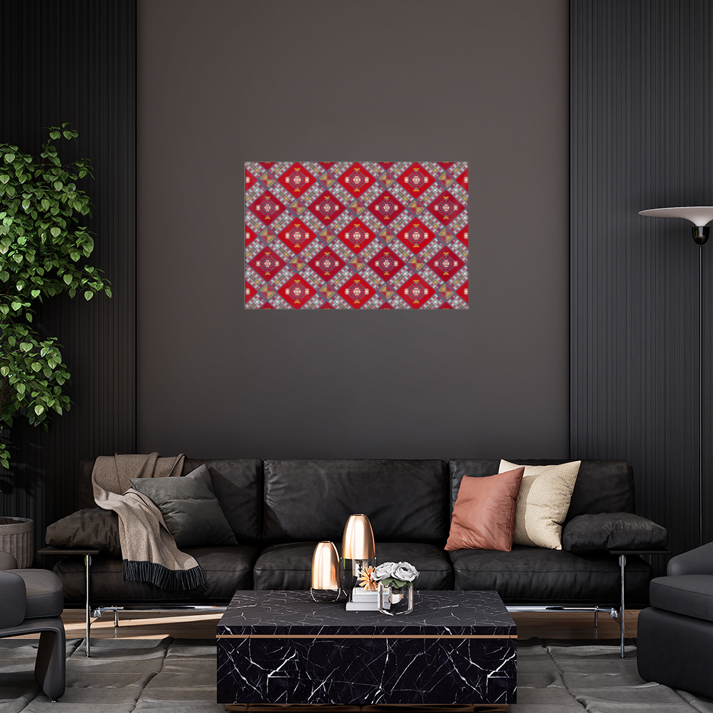 Geleneksel Kilim Desenli Motif Duvar Örtüsü