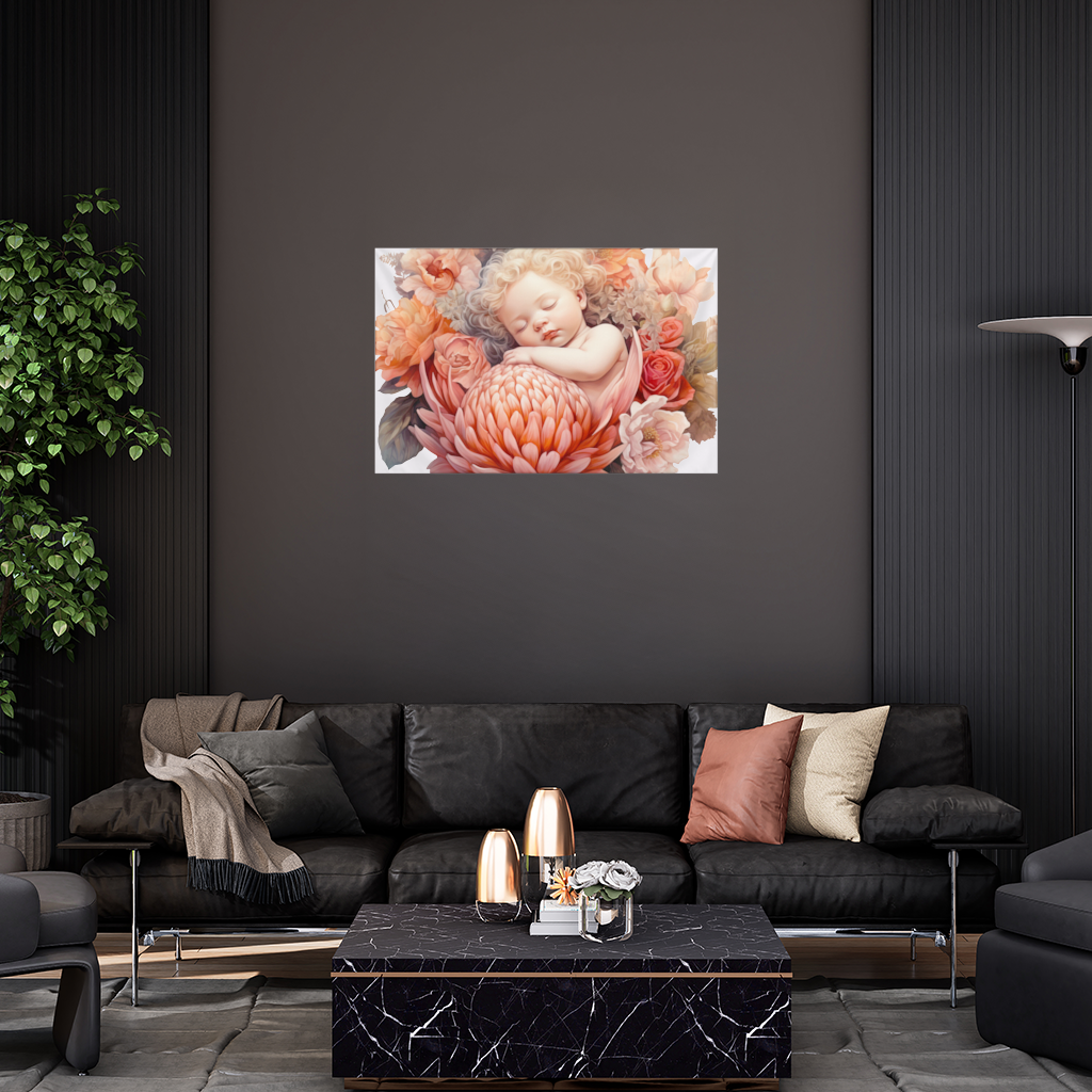 Ethereal Cottagecore Sleeping Baby Wall Tapestry