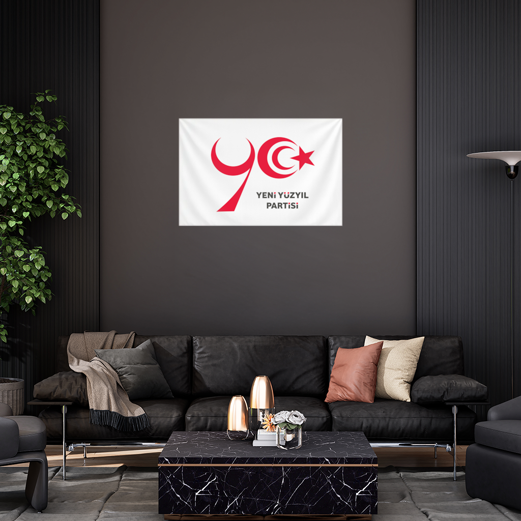 The Yeni Yüzyıl Party Logo on a White Background Wall Tapestry