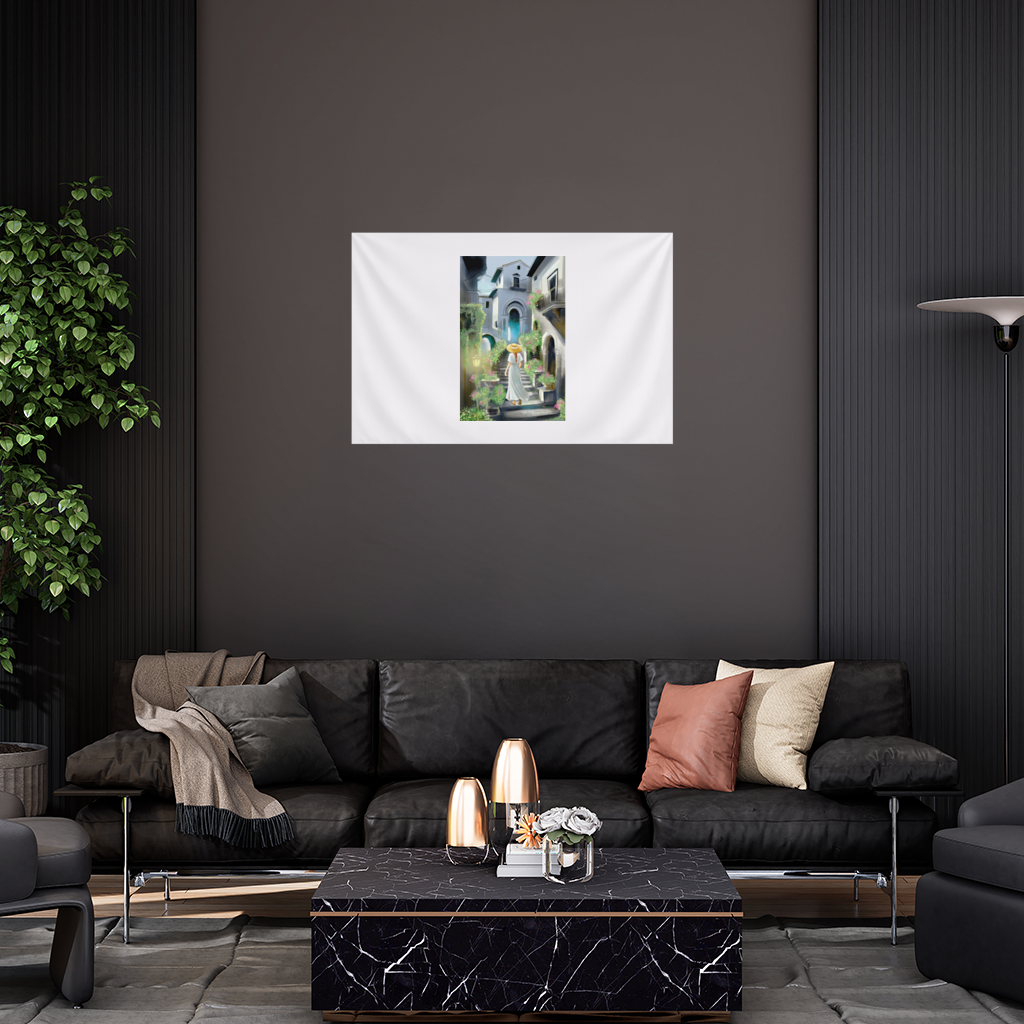 Journey Through Time The Tale of Flowery Streets Wall Tapestry