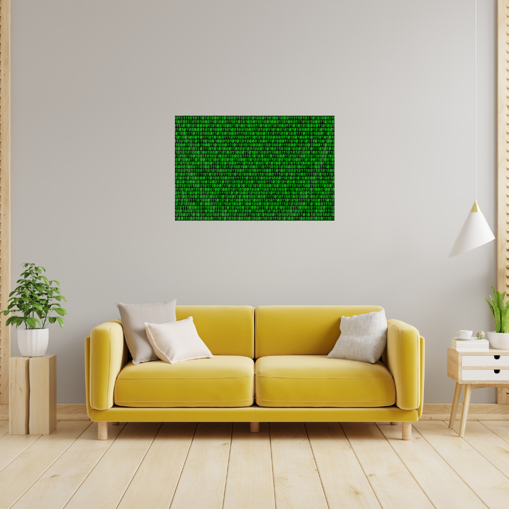 Matrix Style Digital Binary Code Background Wall Tapestry