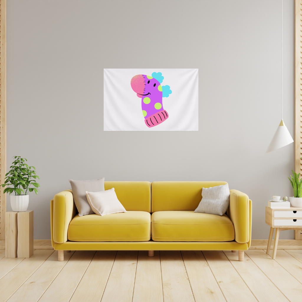 Cute Colorful Dinosaur Illustration Wall Tapestry