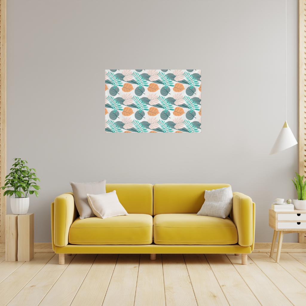 Modern Tropical Leaves Wall Tapestry